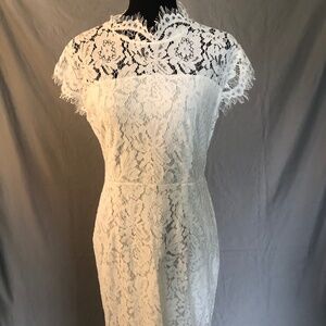 White Lace Pencil Dress